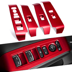 4pcs Red Interior Window Lift Button Cover Trim For Honda Civic 11th Gen 2022