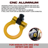 Front Track Racing Aluminum Gold Tow Hook JDM for Nissan GTR Infiniti Q50 Q60