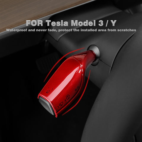 Steering Wheel Paddle Shifter Cover Trim Compatible With Tesla Model 3 2017-2023 & Model Y 2020-up (Glossy Red)