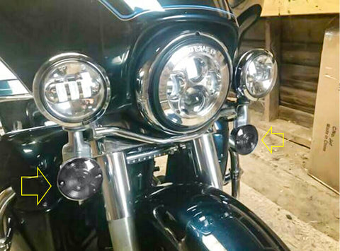 Dark Smoked Turn Signal Light Flat Lens Covers For Harley Davidson Motorcycle