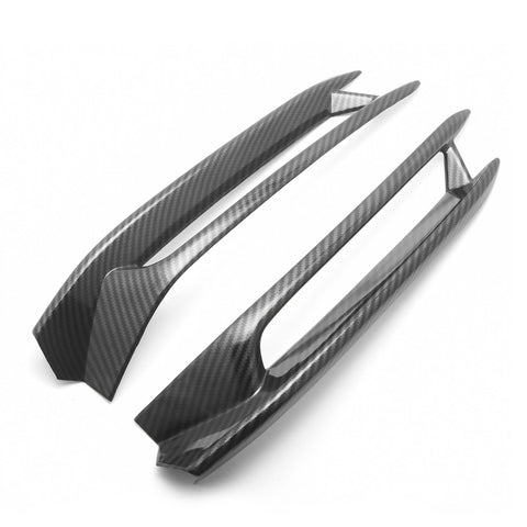 Carbon Fiber Pattern Front Fog Light Lamp Cover Molding Trim fit for compatible with Honda Accord 2018 2019 2020, 2PCS