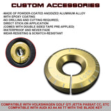 1PC Gold Ignition Keyhole Ring Overlay Trim For VW Golf GTI Jetta Audi A3 A4 TT