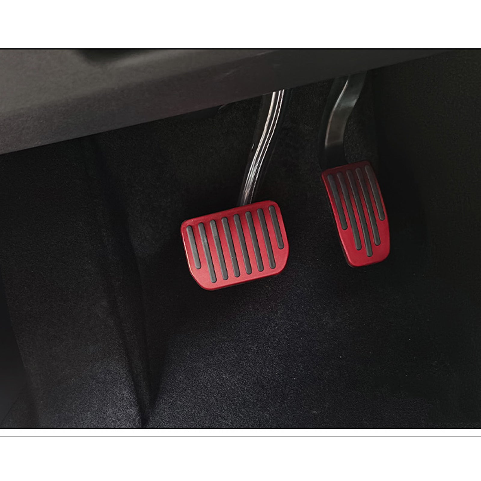 AuTO ADDiCT Car Pedal Cover 3 Pcs Non-Slip Pad (Red) FOR