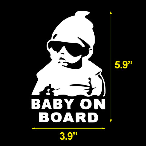 3x Funny Baby On Board Safety Warning Decal Car Vinyl Stickers
