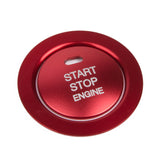 Glossy Red Aluminum Metal Engine Start Button Trim For Subaru Forester Outback