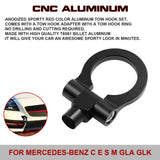 Black Metal Track Racing Style Aluminum Tow Hook For Mercedes Benz C E S M GLA GLK