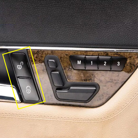 Black Door Lock Unlock Switch Cover Trim For Mercedes Benz C E Class W204 W212