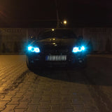 Xotic Tech 8000K Ice Blue Front Turn Signal Light PY24W LED Bulbs For BMW E90 E92 M3 X5 X6 Z4