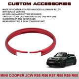 Red Aluminum Remote Control Key Ring Rim Surrounding For Mini Cooper JCW R55 R56