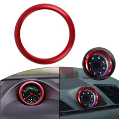 Red Aluminum Alloy Sport Style Interior Dashboard Clock Ring Trim For Porsche Macan