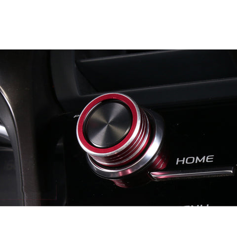 5X Red Console AC Radio Volume Rear Mirror Knob Cover For Toyota Camry 2018-2020