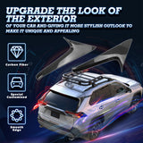 2pcs Sporty Rear Side Window Sill Board Pillar Overlay Molding Cover Trim For Toyota RAV4 2019-2021, Carbon Fiber Pattern
