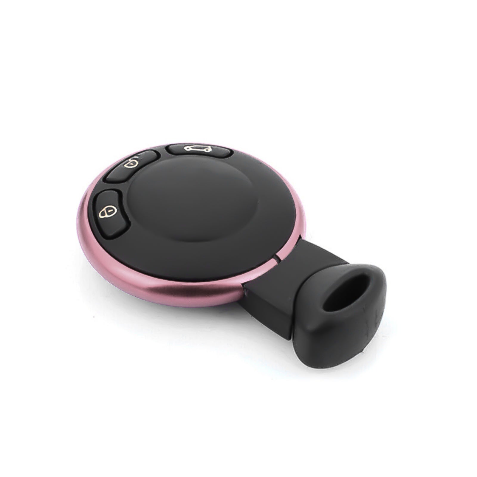 Compact Remote Control Key Ring Pink Aluminum Remote Control Key Ring Rim Surrounding For Mini Cooper ...