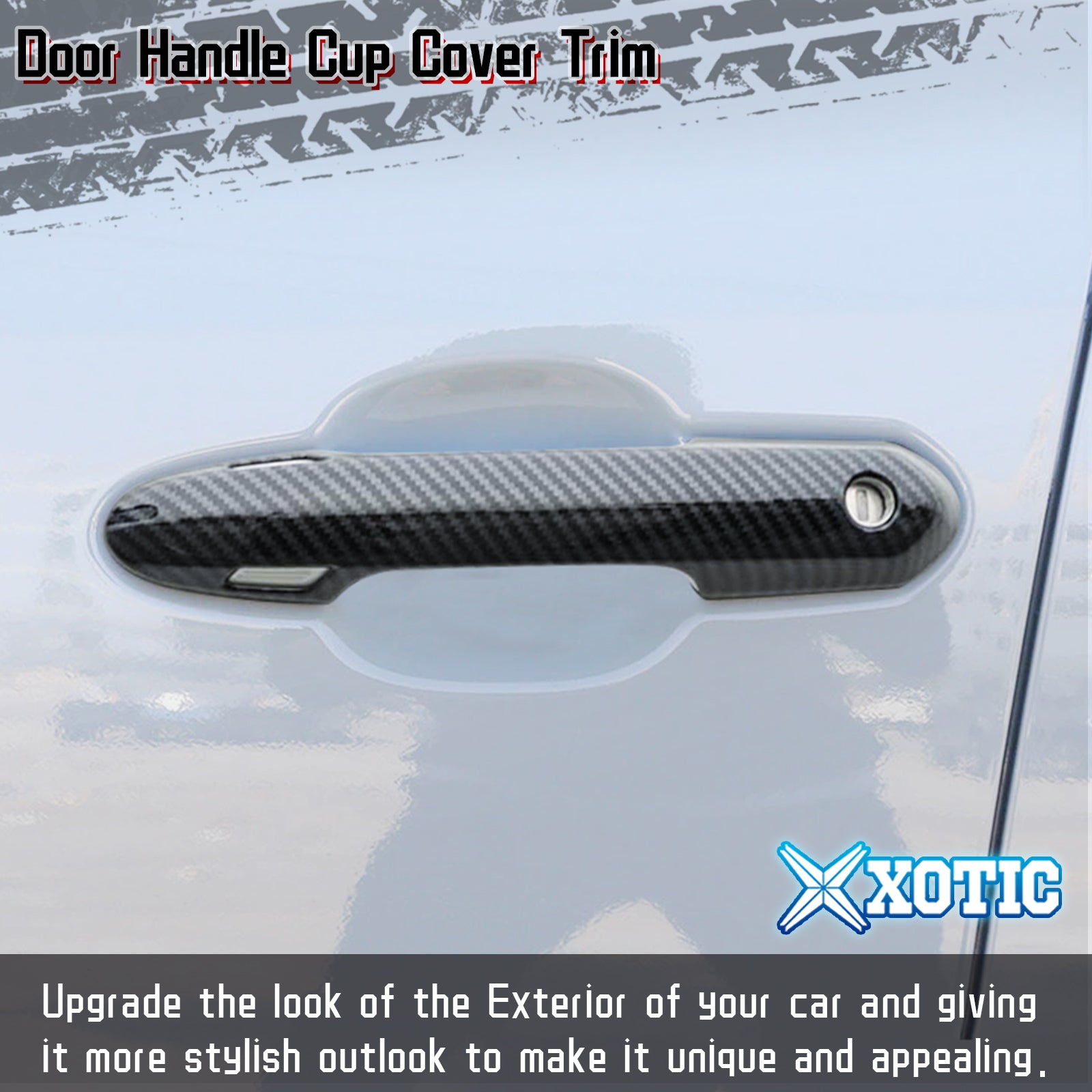 Carbon Fiber ABS Side Door Handle Moulding Cover Trim For Toyota RAV4 2019-2022 Carbon Fiber ABS Side Door Handle Moulding Cover Trim For Toyota RAV4 2019-2022