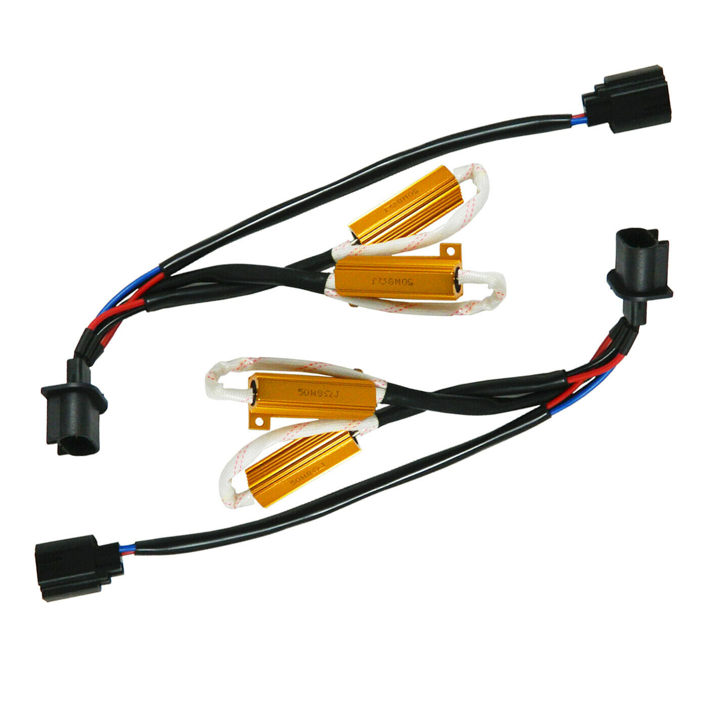 2pcs H13 9008 LED Load Resistor Kit HID Relay Harness Decoder CAN-bus ...