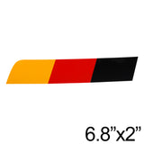 (1) 7" Euro Germany Flag Color Stripe Decal Sticker For Car Exterior Decoration