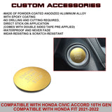 Gold Ignition Start Stop Button Molding Trim For 10th Gen Honda Civic Accord Fit