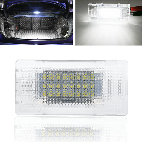 Canbus Error Free White Full LED Luggage Trunk Cargo Area Light Lamp Assembly Replacement For BMW 3 5 6 7 Series X1 X5 F10 F11 E90 E92 E53 Accessories,Super Bright 24-SMD