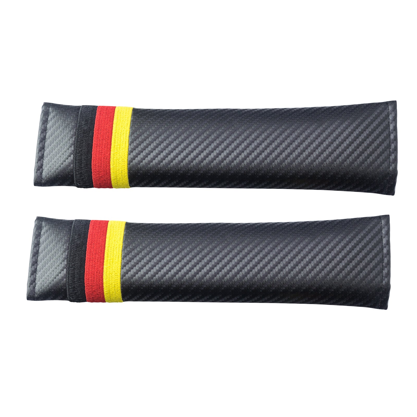 Carbon Fiber Look Seat Belt Shoulder Pads - Set For Mazda RX7 RX8 - Embroidered
