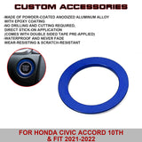 Sport Blue Engine Start Button Ring Decor Cover Trim For Honda Civic Accord 10th