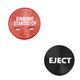 Red Carbon Engine + Black Cigarette Lighter Eject Button Trim For Chevrolet GMC