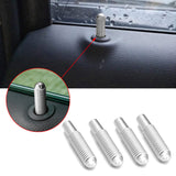 Bolt On Door Lock Knobs Pin Cover Trim Compatible with Mercedes Benz C E S GLC GLE Class W205 W213 X205 W166 (Silver Aluminum) - 4PCS