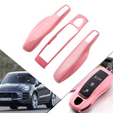 Gloss Pink ABS Smart Key Fob Cover Holder For Porsche Macan Carrera 911 Cayenne
