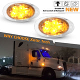 Clear Lens Full LED Front Cab Side Marker Turn Signal Light Assemblies For Freightliner Cascadia 2008-2017 Semi-Truck