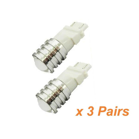 6x 3157 4157 3757A S25 White\ Amber\ Red\ Blue High Power Projector LED Rear Turn Lights Bulbs