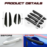 Carbon Fiber Style Door Handle+Door Edge Protect Trim For Honda Civic 2016-2021