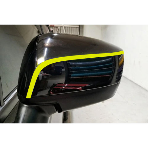 Fluorescent Yellow / Glossy Red Side View Mirror Pinstripes Vinyl Sticker for Subaru WRX STI 2015-2020, Sporty Pre-cut Stripe Decal Trim