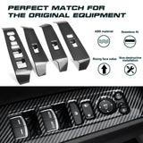 4x Carbon Fiber Pattern Window Switch Cover Trim For Honda Civic 11th Gen 2022