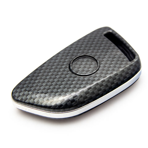 Carbon Fiber Style Smart Keyless Remote Key Fob Case Cover for BMW 1 2 5 7 M Series, Fit BMW X1 X3 X4 X5 X6 X7