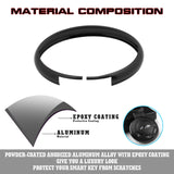 Black Aluminum Remote Control Key Ring Rim Surrounding For Mini Cooper JCW R55 R56