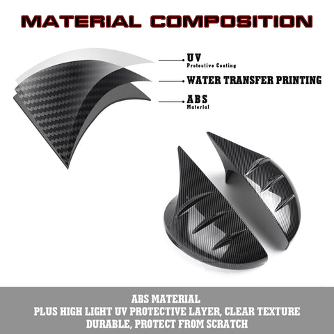 Carbon Fiber Pattern Rearview Side Mirror Cover Protector For Honda Civic 11th