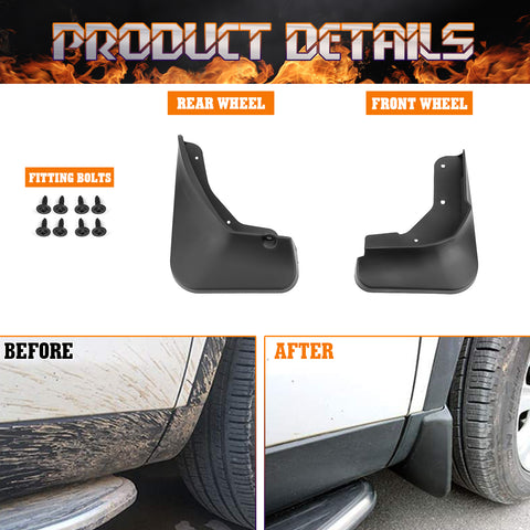 Fender Flares Mud Flaps Splash Guards Accessories Set For Nissan Rogue 2021-2022