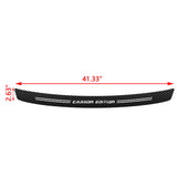 Carbon Fiber Texture Car Rear Bumper Guard Sticker, Sporty Rear Trunk Sill Scratch Protector Vinyl Decal, 35.43"/41.33"