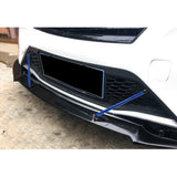 2pc Adjustable 7.87'' Front Bumper Lip Splitter Diffuser Strut Rod Tie Bars Compatible with Most Vehicles [Blue]