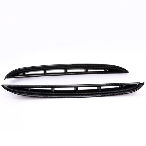 2Pcs Exterior Front Fog Light Driving Lamp ABS Molding Cover Trim For Hyundai Palisade 2020-2022, Carbon Fiber Pattern