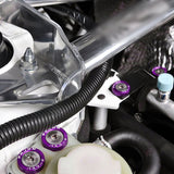 20Pcs CNC Billet Aluminum Engine Bolt Bay Screw Washer Dress Up Kit (Purple)