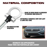 Silver CNC Aluminum Sporty Racing Style Tow Hook For Volkswagen VW Jetta 2015-18