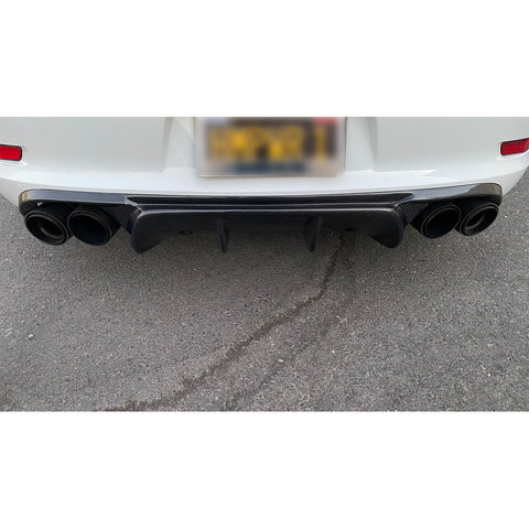 Real Carbon Fiber Rear Bumper Lip Diffuser For Porsche 911 991.1 2012-2016