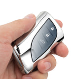 Silver TPU Full Protect Remote Control Key Fob Cover For Lexus ES350 2018-2022