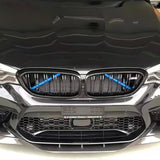 Front Grille Insert Trims Stripes, Front Center Kidney Grilles Trim Compatible with BMW 3 Series G20 G21 2020-2022 (Blue)