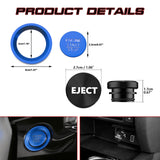 Blue Engine + Black Cigarette Lighter Eject Button Cover For Honda Civic 2022