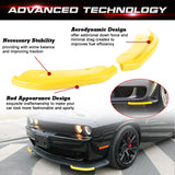 2X Yellow Front Bumper Lip Corner Molding Trim For Challenger Hellcat 2015-2021