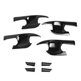 Set Gloss Black Door Handle Bowl Covers Decoration For Toyota Camry 2018-2024