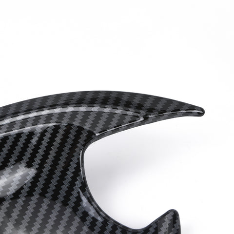 4pcs Exterior Door Handle Bowl Cover Trim For Toyota RAV4 2019-2024, Carbon Fiber Pattern