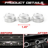 For Honda Civic 11th Gen 2022+ Silver Center AC Climate Control Ring Cover Trim