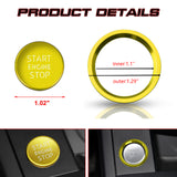 Set of Gold Engine Ignition Switch Button Decor Trim For Audi A4 A5 A6 A7 S4 S5